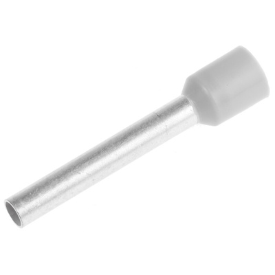 Schneider Electric, DZ5CE Insulated Crimp Bootlace Ferrule, 17.7mm Pin Length, 2.5mm Pin Diameter, 2.5mm² Wire Size,