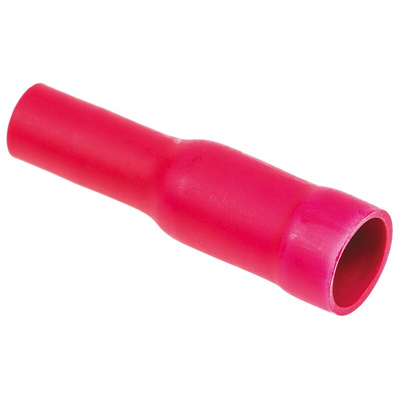 JST, CVDAGF Insulated Female Crimp Bullet Connector, 0.25mm² to 1.65mm², 22AWG to 16AWG, 4mm Bullet diameter, Red