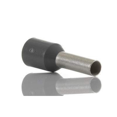 Phoenix Contact, AI Insulated Crimp Bootlace Ferrule, 8mm Pin Length, 2.3mm Pin Diameter, 2.5mm² Wire Size, Grey