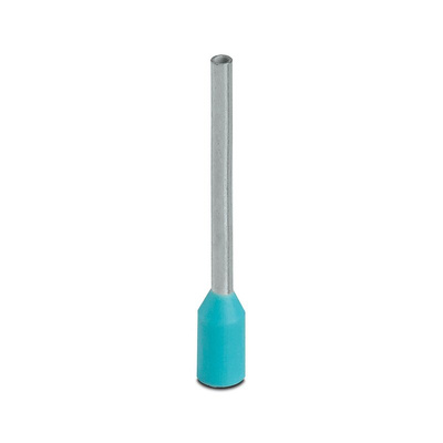 Phoenix Contact, AI0.34-12 TQ Insulated Crimp Bootlace Ferrule, 12mm Pin Length, 0.8mm Pin Diameter, 0.34mm² Wire Size,
