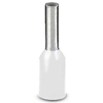 Phoenix Contact, AI0.5 - 6 WH Insulated Bootlace Ferrule Kit, 6mm Pin Length, 1.1mm Pin Diameter, White