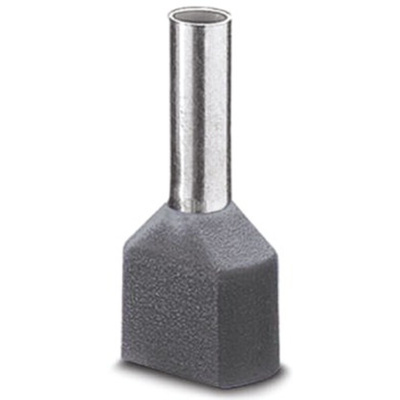 Phoenix Contact, AI-TWIN2X 4 -12 GY Insulated Crimp Bootlace Ferrule, 12mm Pin Length, 3.8mm Pin Diameter, 2 x 4mm²