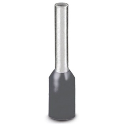 Phoenix Contact, AI0.75-10 GY Insulated Crimp Bootlace Ferrule, 10mm Pin Length, 1.3mm Pin Diameter, 0.75mm² Wire Size,