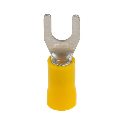 RS PRO Insulated Crimp Spade Connector, 2.5mm² to 6mm², 12AWG to 10AWG, M5 Stud Size Vinyl, Yellow