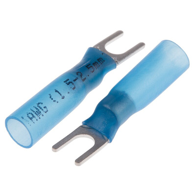 RS PRO Insulated Crimp Spade Connector, 1.5mm² to 2.5mm², 16AWG to 14AWG, M3.7 (