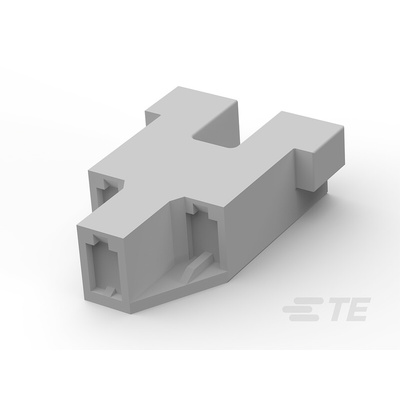 TE Connectivity 3 Way PBT Crimp Terminal Housing, Grey