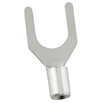 RS PRO Uninsulated Crimp Spade Connector, 0.5mm² to 1.5mm², 22AWG to 16AWG, 5.3mm Stud Size