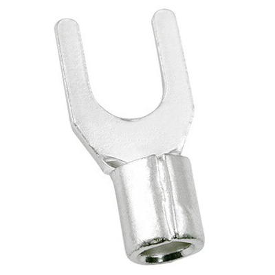 RS PRO Uninsulated Crimp Spade Connector, 4mm² to 6mm², 12AWG to 10AWG, 5.3mm Stud Size