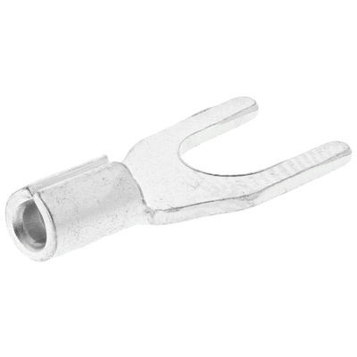 RS PRO Uninsulated Crimp Spade Connector, 0.5mm² to 1.5mm², 22AWG to 16AWG, M4 Stud Size