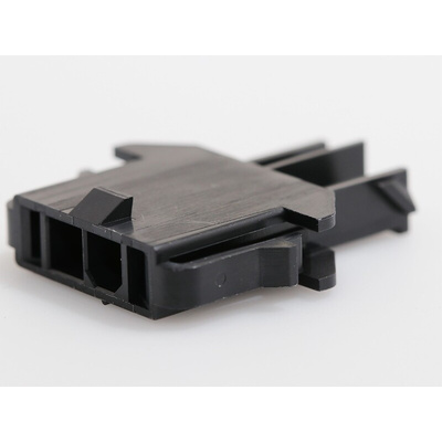 Molex, 200488 3 Way Nylon Crimp Terminal Housing, Black