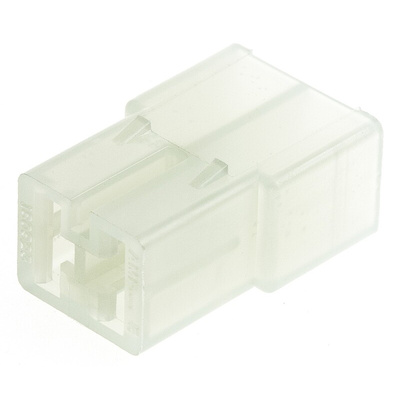 TE Connectivity, AMP FASTIN-FASTON 1 Way Nylon 66 Crimp Terminal Housing, 6.35mm Tab Size, Natural