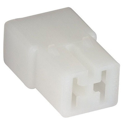 TE Connectivity, AMP FASTIN-FASTON 2 Way Nylon 66 Crimp Terminal Housing, 6.35mm Tab Size, Natural
