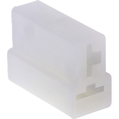 TE Connectivity, AMP FASTIN-FASTON 2 Way Nylon 66 Crimp Terminal Housing, 6.35mm Tab Size, Natural