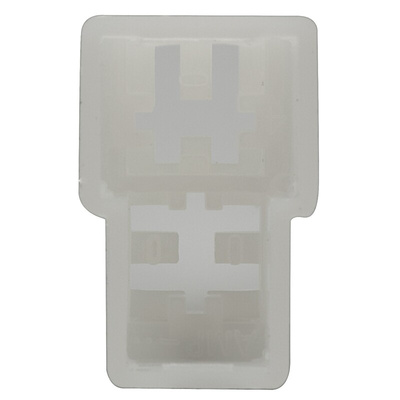 TE Connectivity, AMP FASTIN-FASTON 2 Way Nylon 66 Crimp Terminal Housing, 6.35mm Tab Size, Natural
