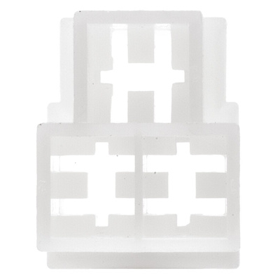 TE Connectivity, AMP FASTIN-FASTON 3 Way Nylon 66 Crimp Terminal Housing, 6.35mm Tab Size, Natural
