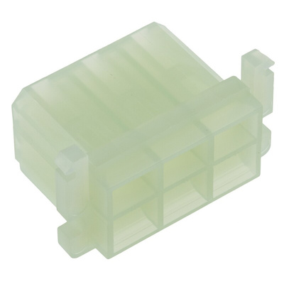 TE Connectivity, AMP FASTIN-FASTON 6 Way Nylon 66 Crimp Terminal Housing, 6.35mm Tab Size, Natural