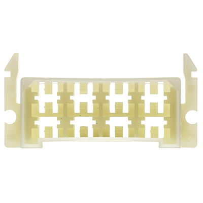 TE Connectivity, AMP FASTIN-FASTON 8 Way Nylon 66 Crimp Terminal Housing, 6.35mm Tab Size, Natural