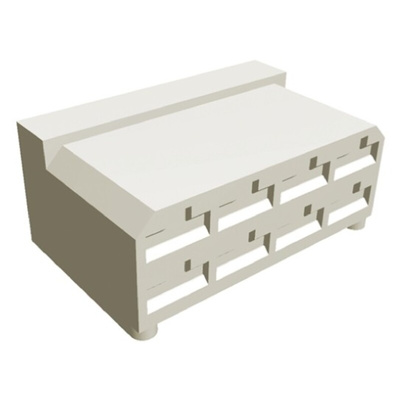 TE Connectivity, Positive Lock Mark I 8 Way Nylon Crimp Terminal Housing, 6.35mm Tab Size, Natural