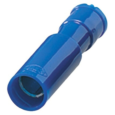 Nichifu, PCE Insulated Female Crimp Bullet Connector, 2mm² to 2mm², 14AWG to 14AWG, 6.9mm Bullet diameter, Blue