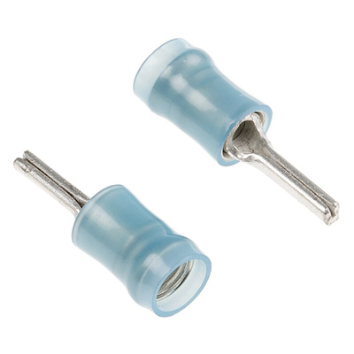 TE Connectivity, PIDG Insulated, Tin Crimp Pin Connector, 1mm² to 2.6mm², 16AWG to 14AWG, 1.8mm Pin Diameter, Blue