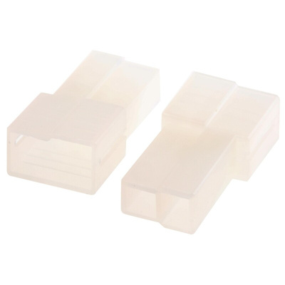 TE Connectivity, AMP FASTIN-FASTON 2 Way Nylon 66 Crimp Terminal Housing, 6.35mm Tab Size, Natural