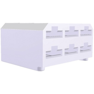 TE Connectivity, AMP FASTIN-FASTON 6 Way Nylon 66 Crimp Terminal Housing, 6.35mm Tab Size, Natural