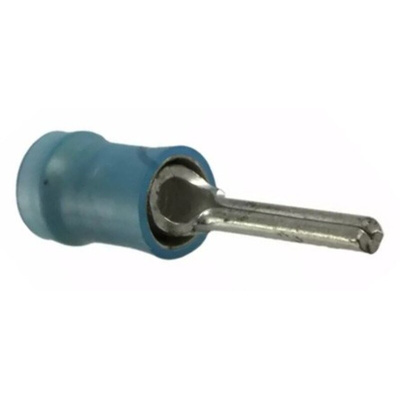 TE Connectivity, PIDG Insulated Crimp Pin Connector, 1mm² to 2.6mm², 16AWG to 14AWG, 1.8mm Pin Diameter, Blue