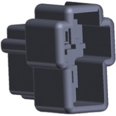 TE Connectivity, FASTON .250 2 Way Nylon Crimp Terminal Housing, Black
