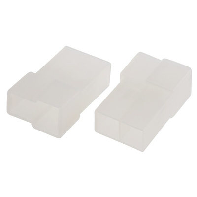 TE Connectivity, FASTIN-FASTON .250 2 Way Nylon Crimp Terminal Housing, Natural