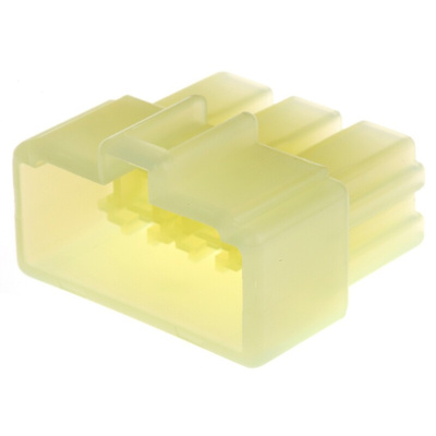 TE Connectivity, FASTON .250 6 Way Nylon Crimp Terminal Housing, Natural