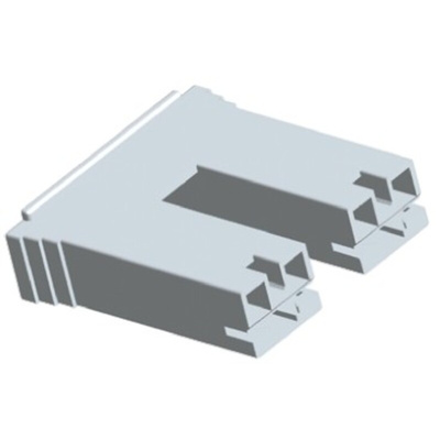 TE Connectivity, Positive Lock .250 Mk II 2 Way Nylon 66 Crimp Terminal Housing, 6.35mm Tab Size, Natural