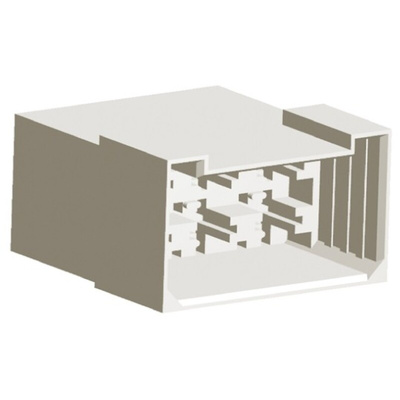 TE Connectivity, FASTIN-FASTON .250 6 Way Nylon Crimp Terminal Housing, 6.3mm Tab Size, Natural