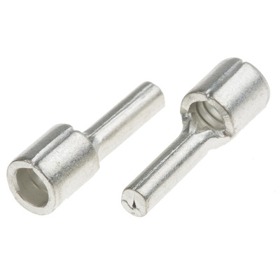 RS PRO Uninsulated Crimp Pin Connector, 4mm² to 6mm², 12AWG to 10AWG, 2.8mm Pin Diameter, 10mm Pin Length