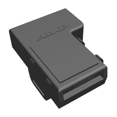 TE Connectivity, 250 1 Way Nylon 66 Crimp Terminal Housing, 14.7mm Tab Size, Black