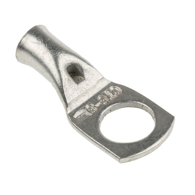 RS PRO Uninsulated Tubular Ring Terminal, M8 Stud Size to 6mm² Wire Size