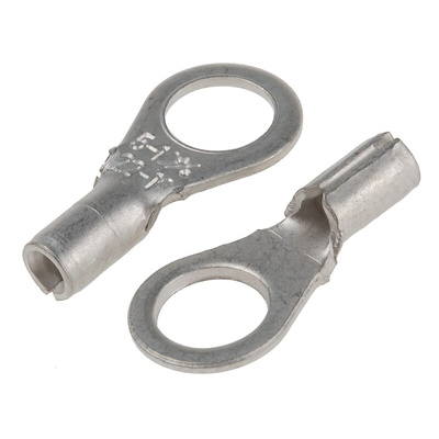 RS PRO Uninsulated Crimp Ring Terminal, M5 Stud Size, 0.5mm² to 1.5mm² Wire Size