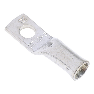 RS PRO Uninsulated Tubular Ring Terminal, M5 Stud Size to 10mm² Wire Size