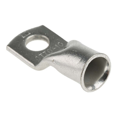 RS PRO Uninsulated Tubular Ring Terminal, M10 Stud Size to 70mm² Wire Size