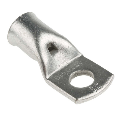 RS PRO Uninsulated Tubular Ring Terminal, M10 Stud Size to 70mm² Wire Size
