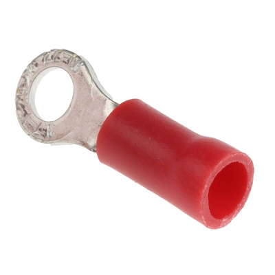 RS PRO Insulated Ring Terminal, M3.5 Stud Size, 0.5mm² to 1.5mm² Wire Size, Red