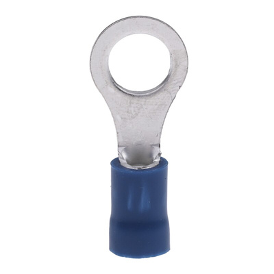 RS PRO Insulated Ring Terminal, M6 Stud Size, 1.5mm² to 2.5mm² Wire Size, Blue