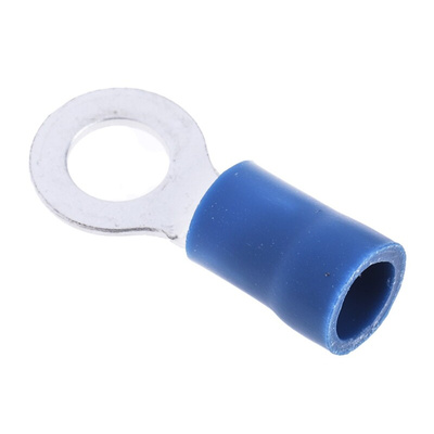RS PRO Insulated Ring Terminal, M5 Stud Size, 1.5mm² to 2.5mm² Wire Size, Blue