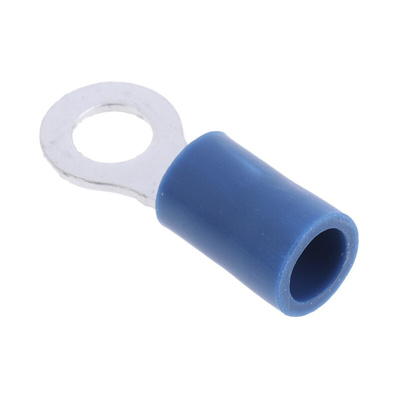 RS PRO Insulated Ring Terminal, M4 Stud Size, 1.5mm² to 2.5mm² Wire Size, Blue