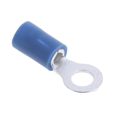 RS PRO Insulated Ring Terminal, M4 Stud Size, 1.5mm² to 2.5mm² Wire Size, Blue