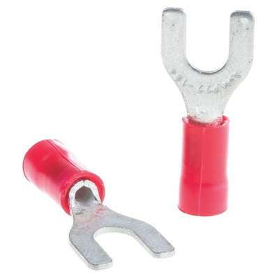 TE Connectivity, PLASTI-GRIP Insulated Crimp Spade Connector, 0.26mm² to 1.65mm², 22AWG to 16AWG, M4 Stud Size Vinyl,