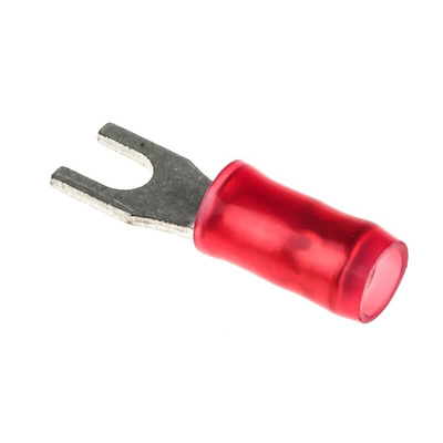 TE Connectivity, PIDG Insulated Crimp Spade Connector, 0.3mm² to 1.4mm², 22AWG to 16AWG, M2.5 Stud Size Nylon, Red