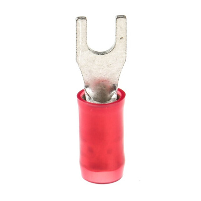 TE Connectivity, PIDG Insulated Crimp Spade Connector, 0.3mm² to 1.4mm², 22AWG to 16AWG, M2.5 Stud Size Nylon, Red