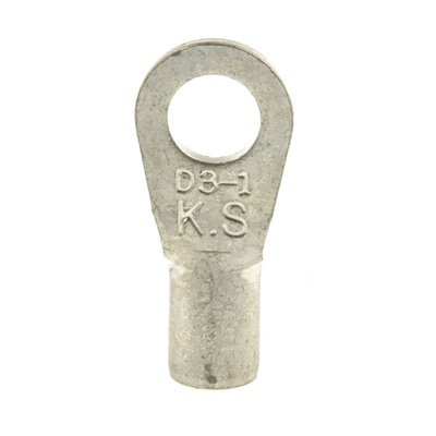 RS PRO Uninsulated Ring Terminal, 3.2mm Stud Size, 0.5mm² to 1.5mm² Wire Size