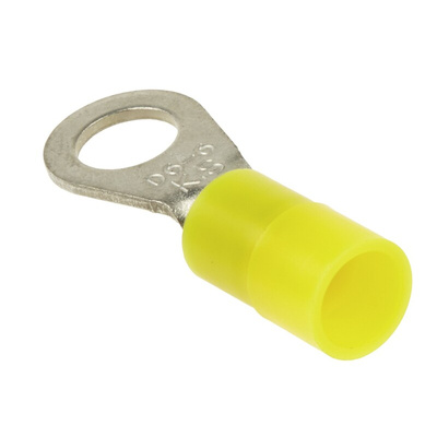 RS PRO Insulated Ring Terminal, 6.5mm Stud Size, 2.5mm² to 6mm² Wire Size, Yellow
