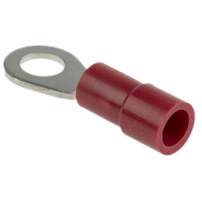 RS PRO Insulated Ring Terminal, 4.3mm Stud Size, 0.5mm² to 1.5mm² Wire Size, Red